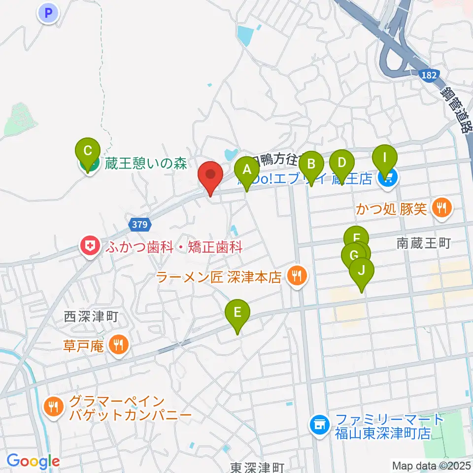 福山楽器センター周辺の駐車場・コインパーキング一覧地図