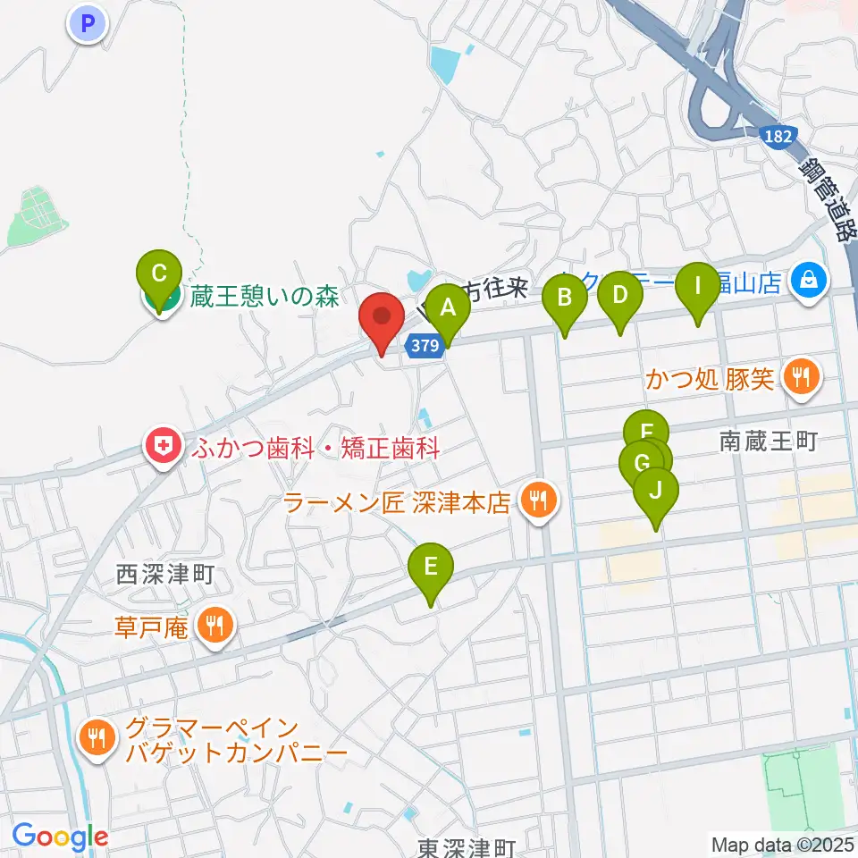福山楽器センター周辺の駐車場・コインパーキング一覧地図