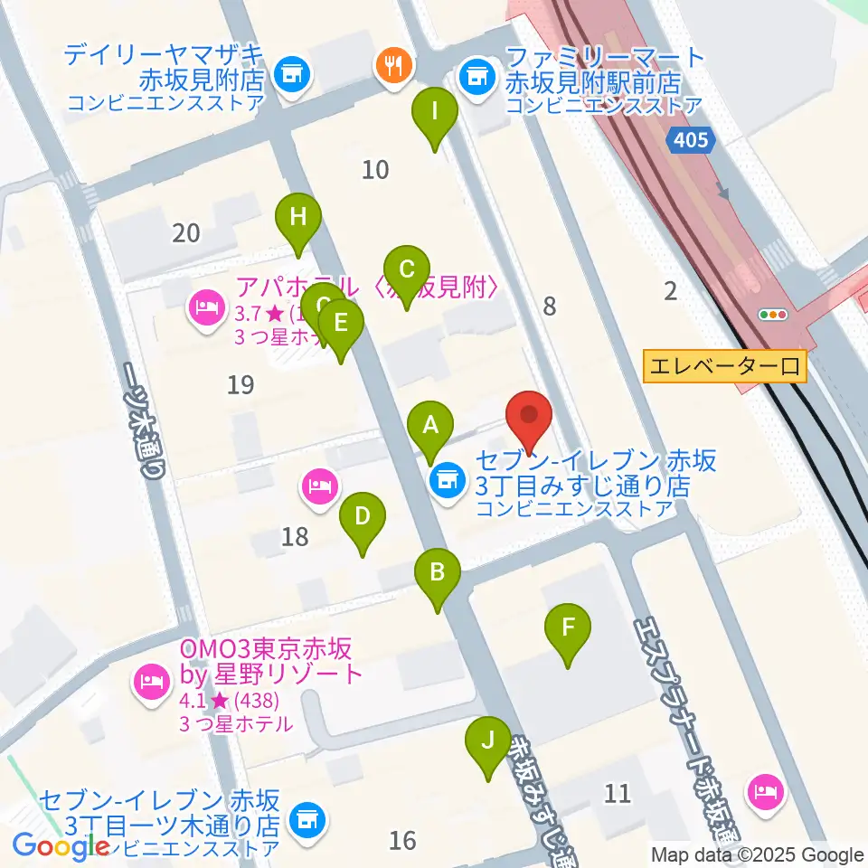 赤坂レッドシアター周辺の駐車場・コインパーキング一覧地図