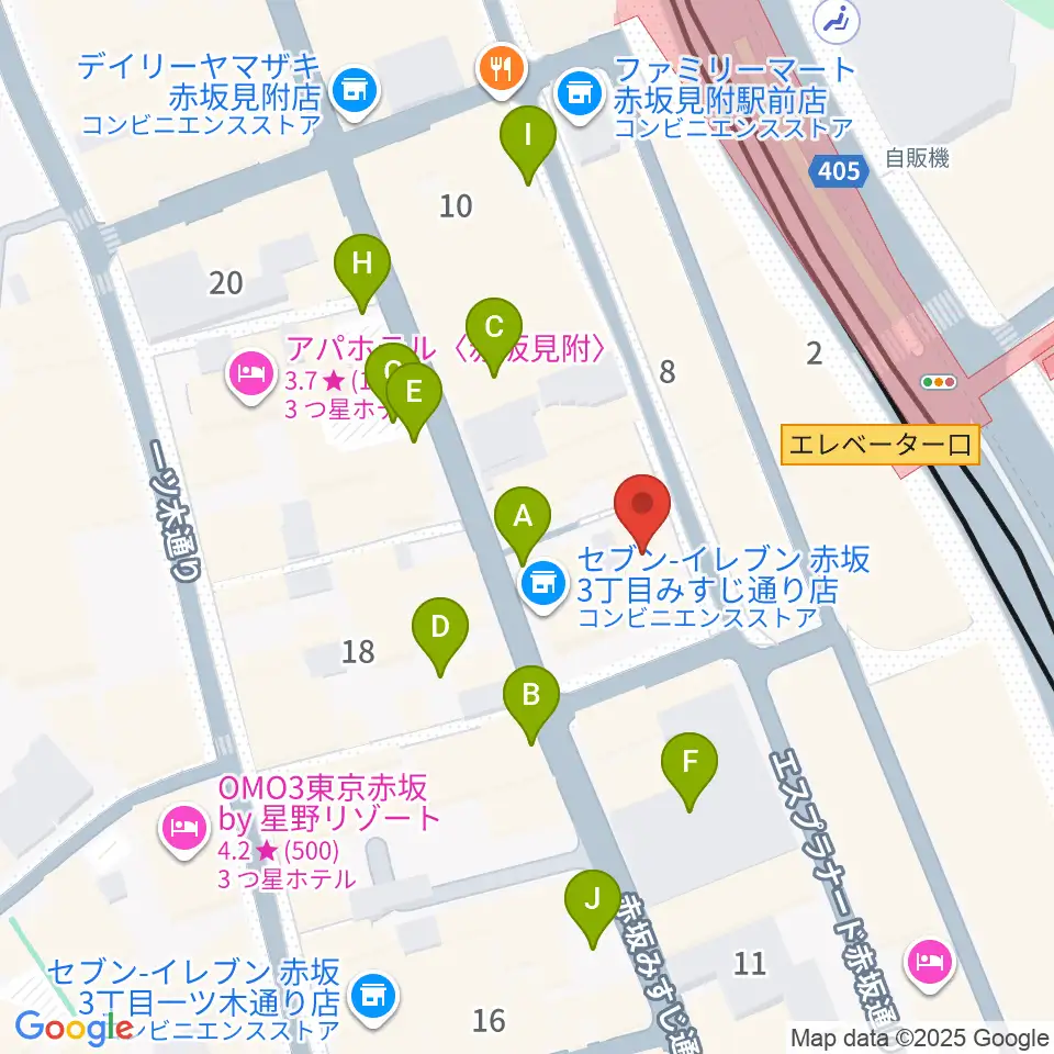 赤坂レッドシアター周辺の駐車場・コインパーキング一覧地図