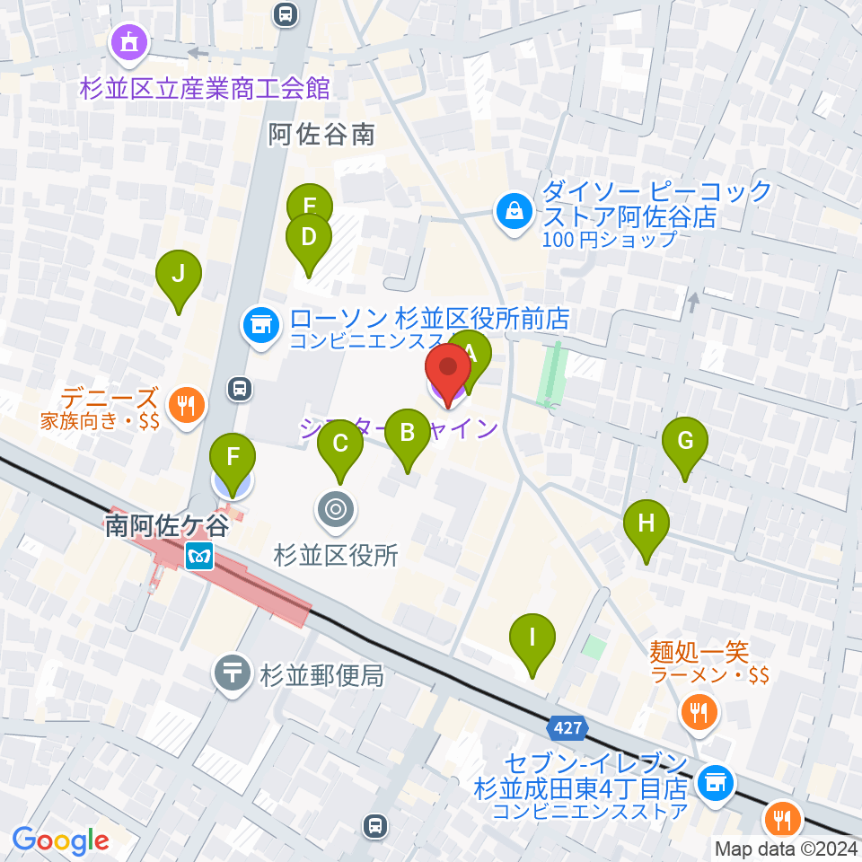 阿佐ヶ谷シアターシャイン周辺の駐車場・コインパーキング一覧地図