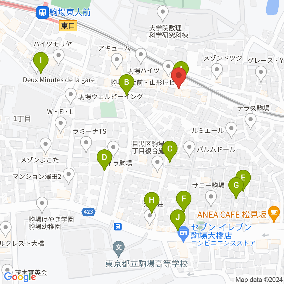 こまばアゴラ劇場周辺の駐車場・コインパーキング一覧地図