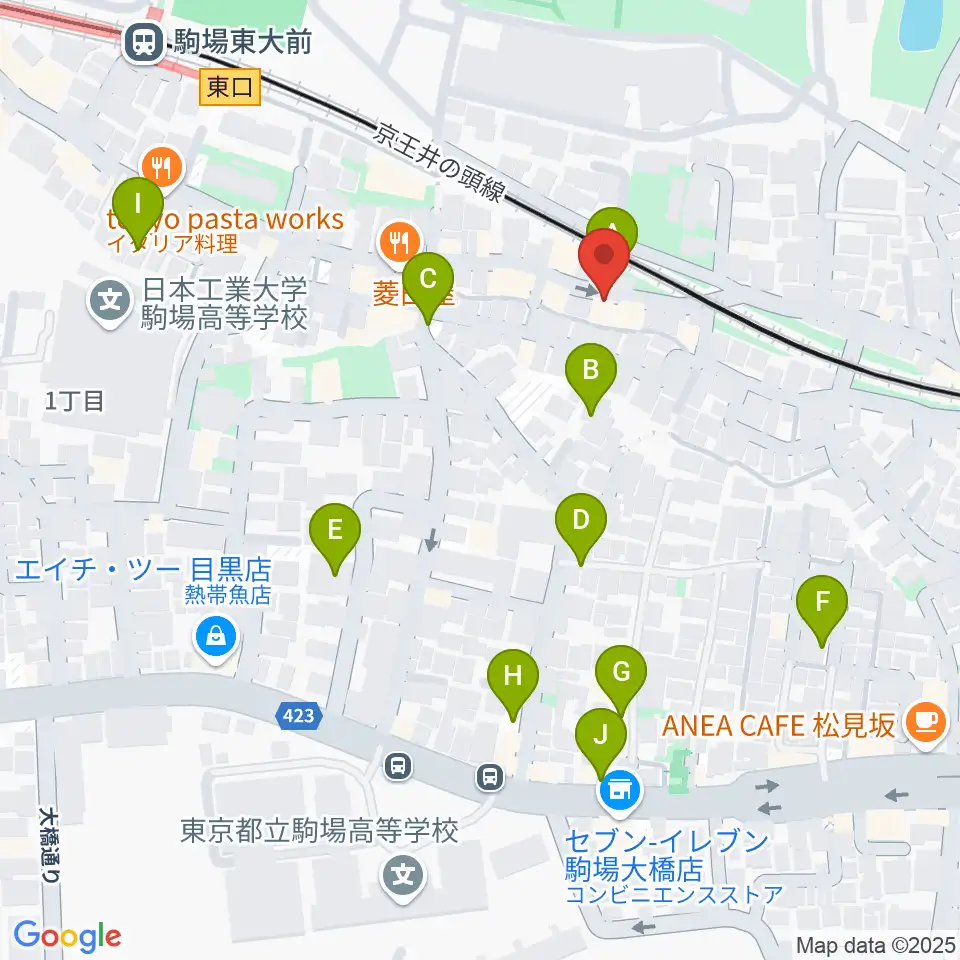 こまばアゴラ劇場周辺の駐車場・コインパーキング一覧地図