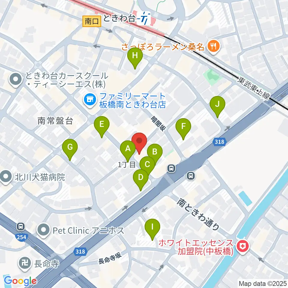 いけぶくろ楽器 ときわ台本店周辺の駐車場・コインパーキング一覧地図
