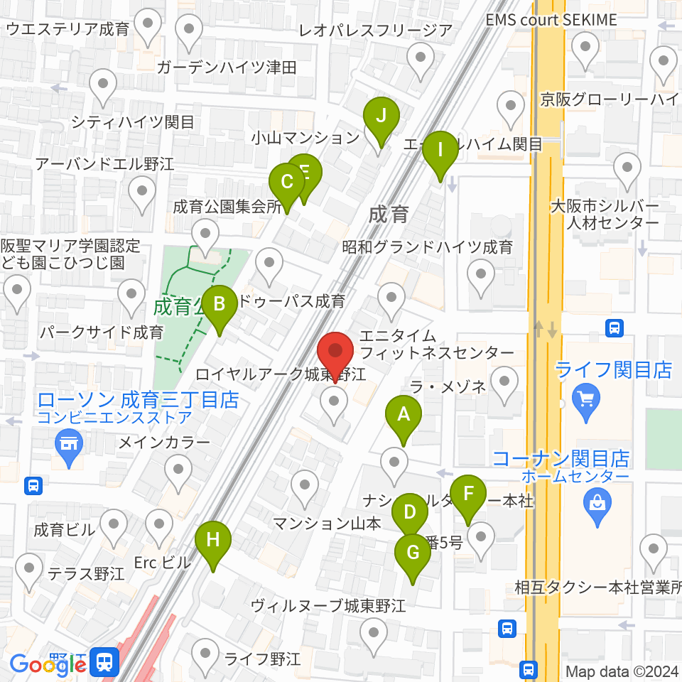 アトリエS-pace周辺の駐車場・コインパーキング一覧地図