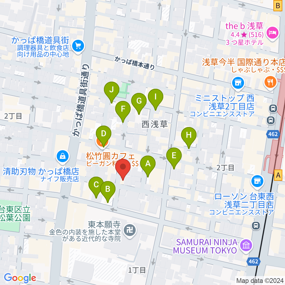 あさくさ劇亭周辺の駐車場・コインパーキング一覧地図