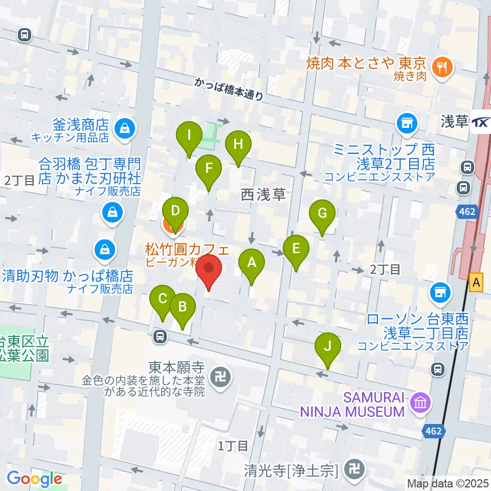 あさくさ劇亭周辺の駐車場・コインパーキング一覧地図