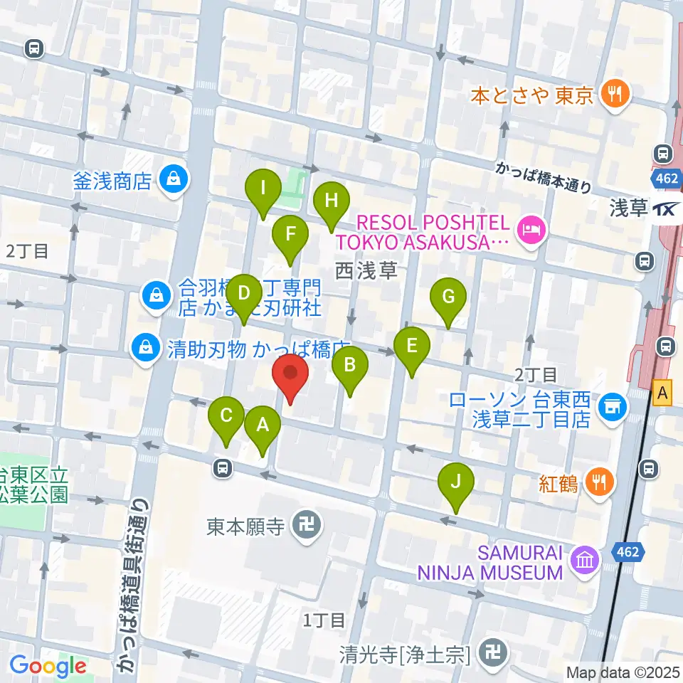 あさくさ劇亭周辺の駐車場・コインパーキング一覧地図