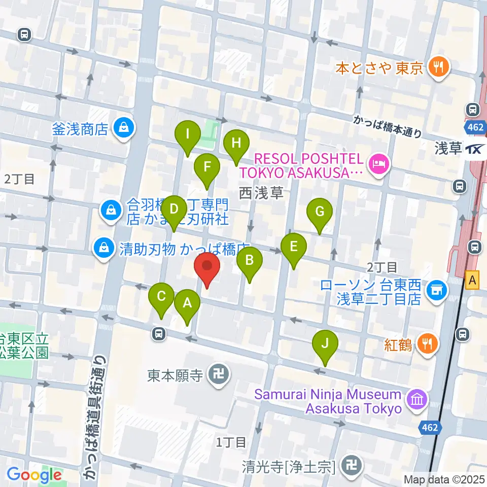 あさくさ劇亭周辺の駐車場・コインパーキング一覧地図
