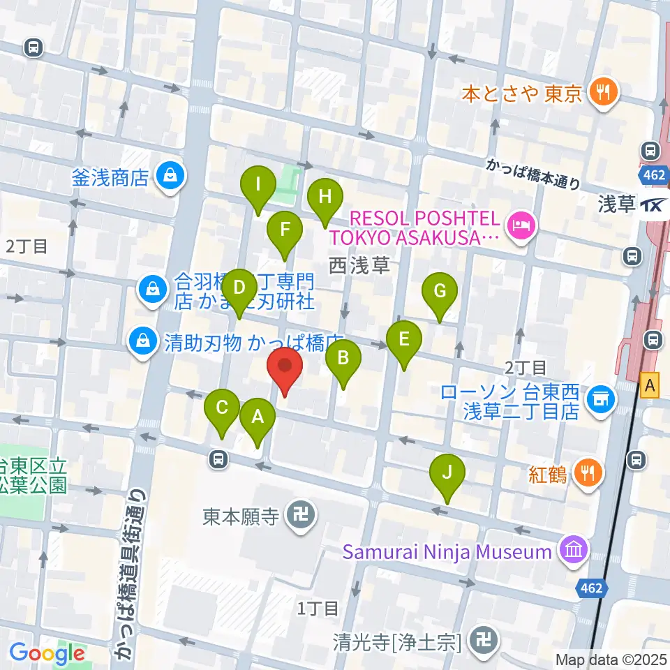 あさくさ劇亭周辺の駐車場・コインパーキング一覧地図