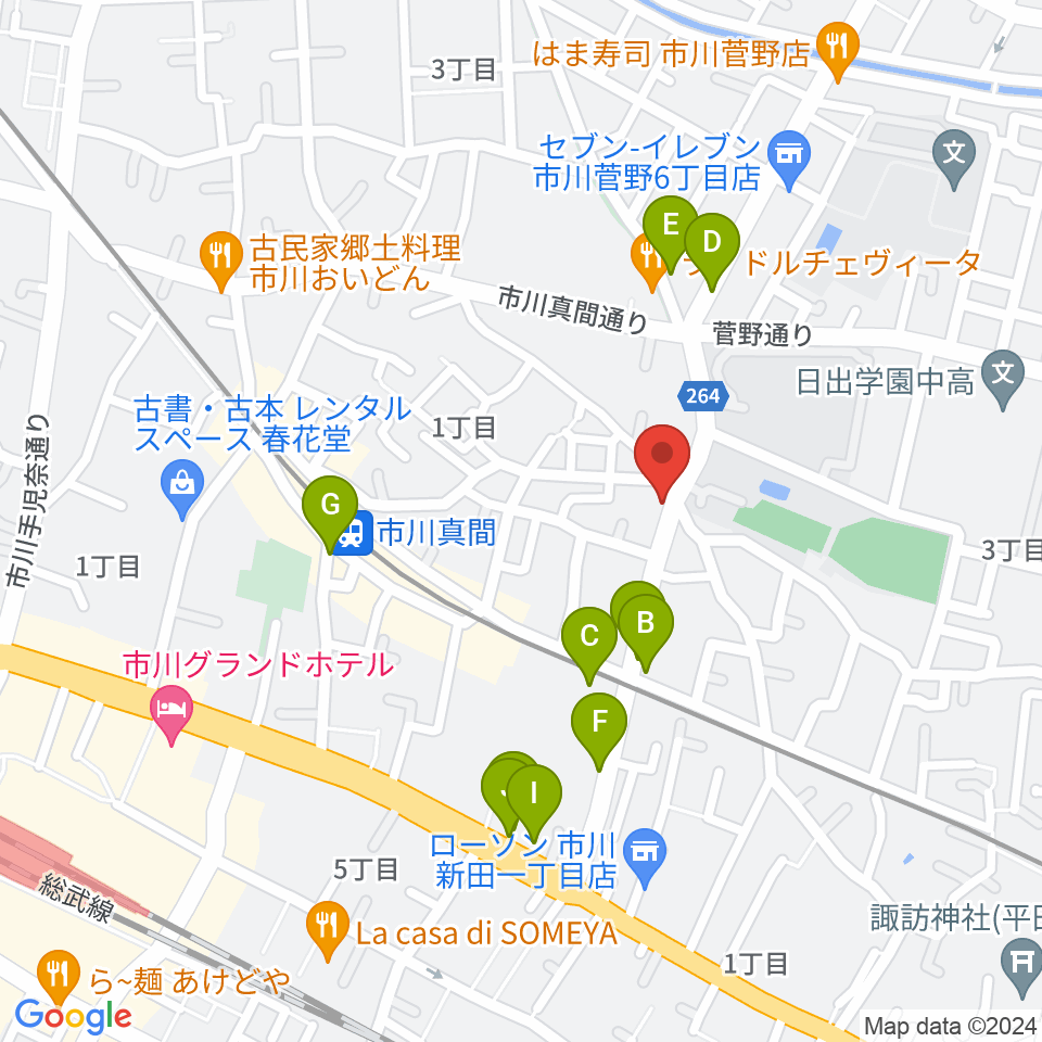 三陽楽器店周辺の駐車場・コインパーキング一覧地図
