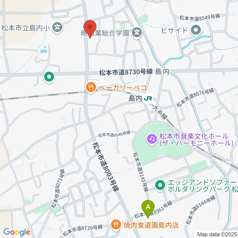 ミュージックプラザオグチ島内店周辺の駐車場・コインパーキング一覧地図