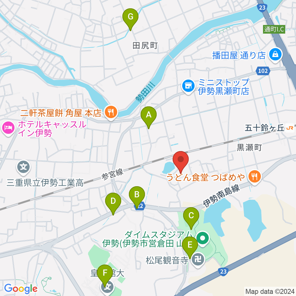 いせトピア周辺の駐車場・コインパーキング一覧地図