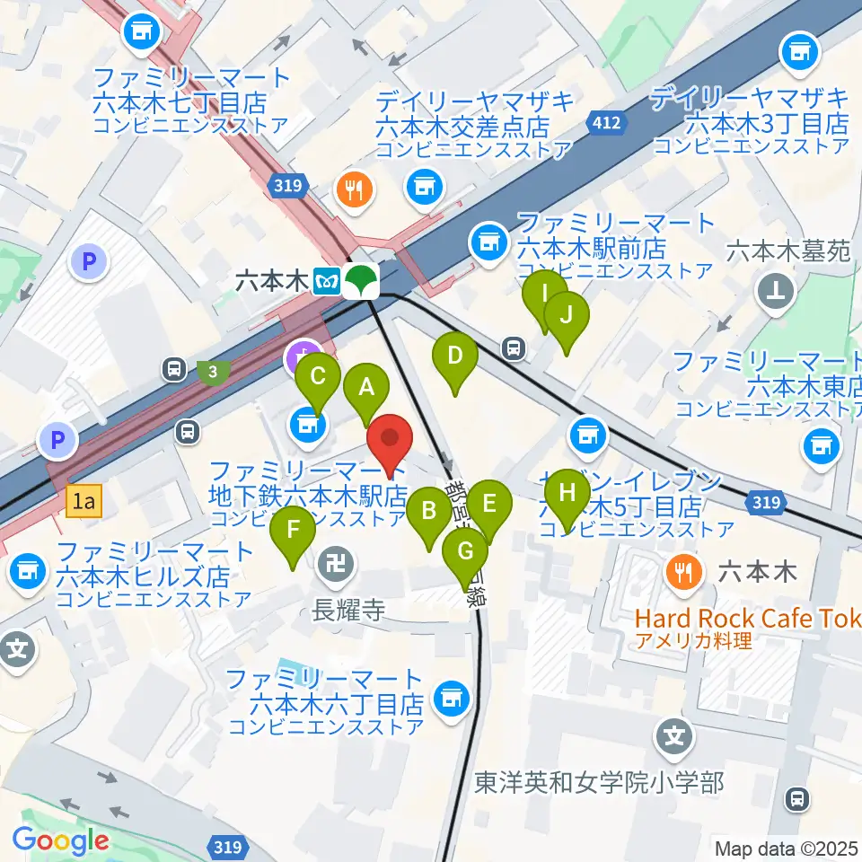 六本木ノチェーロ周辺の駐車場・コインパーキング一覧地図
