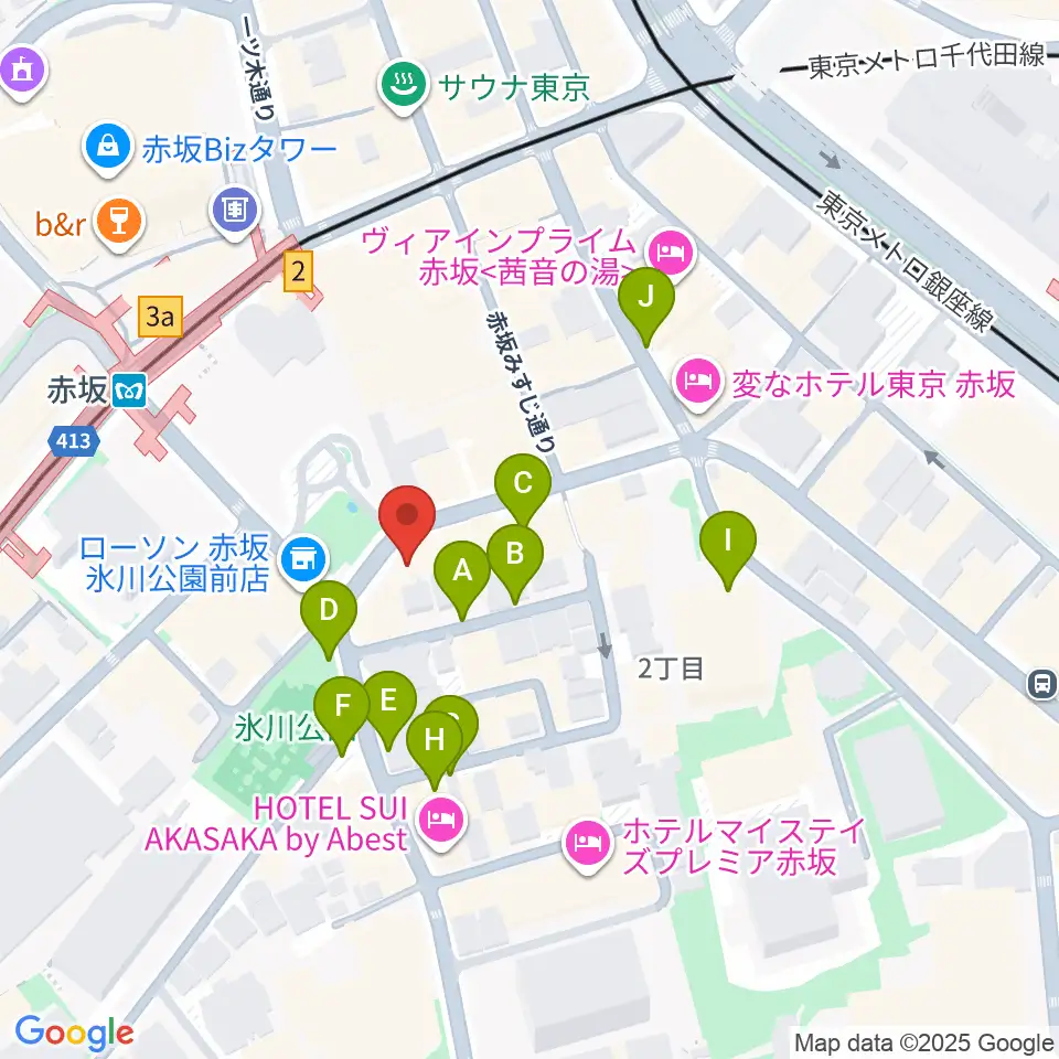 赤坂G's bar周辺の駐車場・コインパーキング一覧地図