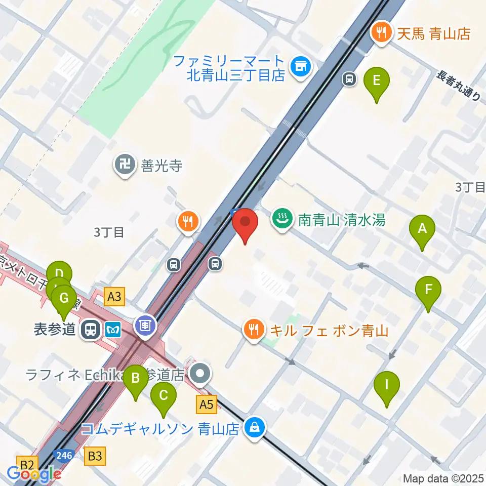 表参道ジャズバード周辺の駐車場・コインパーキング一覧地図