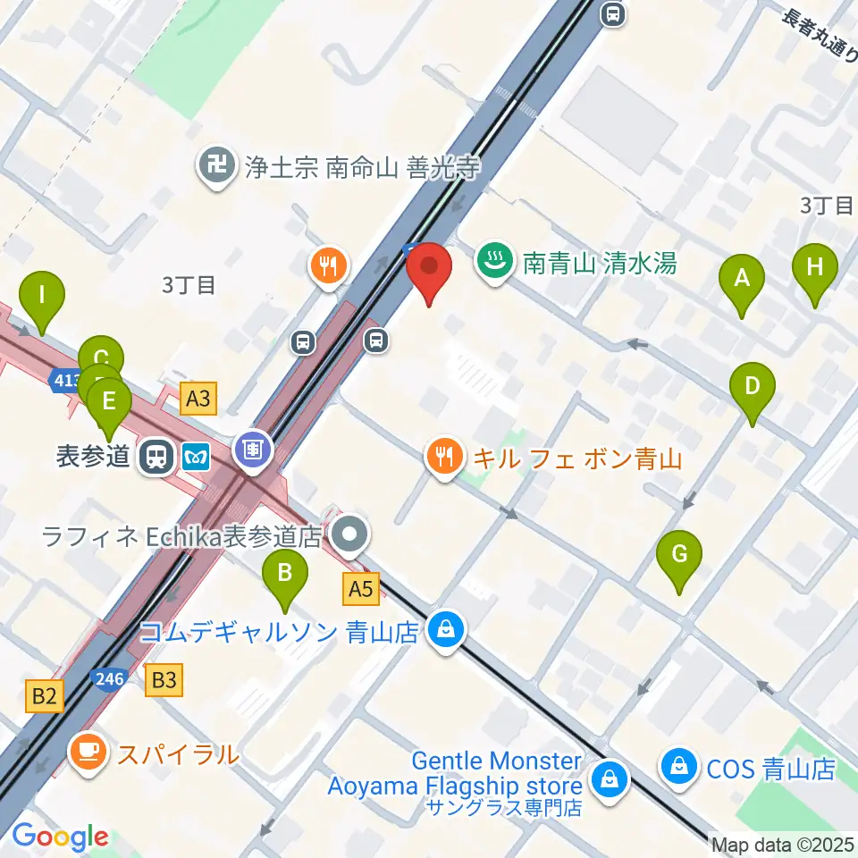 表参道ジャズバード周辺の駐車場・コインパーキング一覧地図