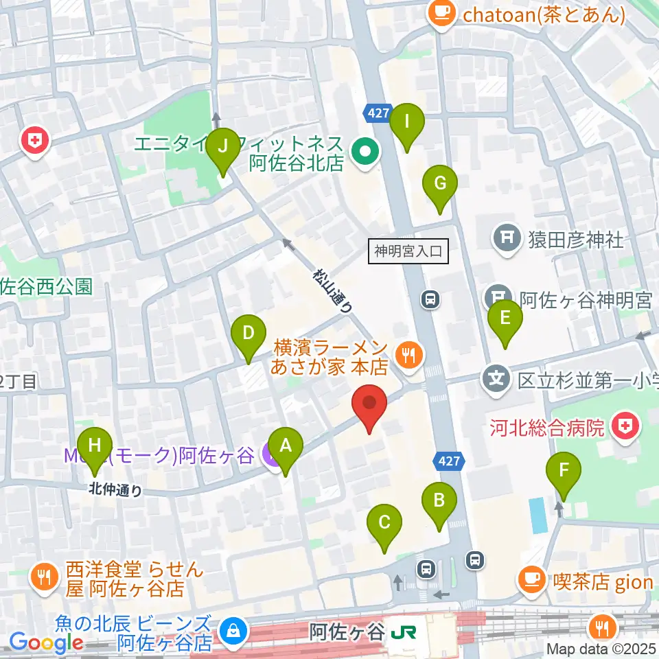 阿佐ヶ谷ラフォーレ周辺の駐車場・コインパーキング一覧地図