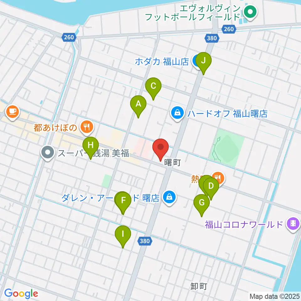 音楽館ピアノプラザ福山店周辺の駐車場・コインパーキング一覧地図