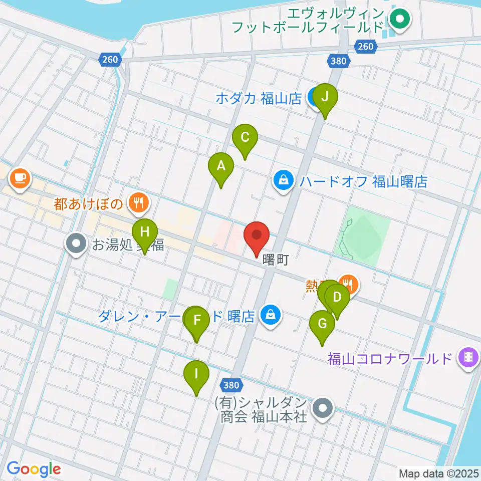 音楽館ピアノプラザ福山店周辺の駐車場・コインパーキング一覧地図