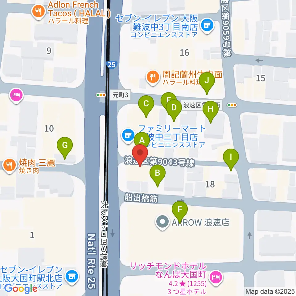 OMCグランドピアノスタジオ周辺の駐車場・コインパーキング一覧地図