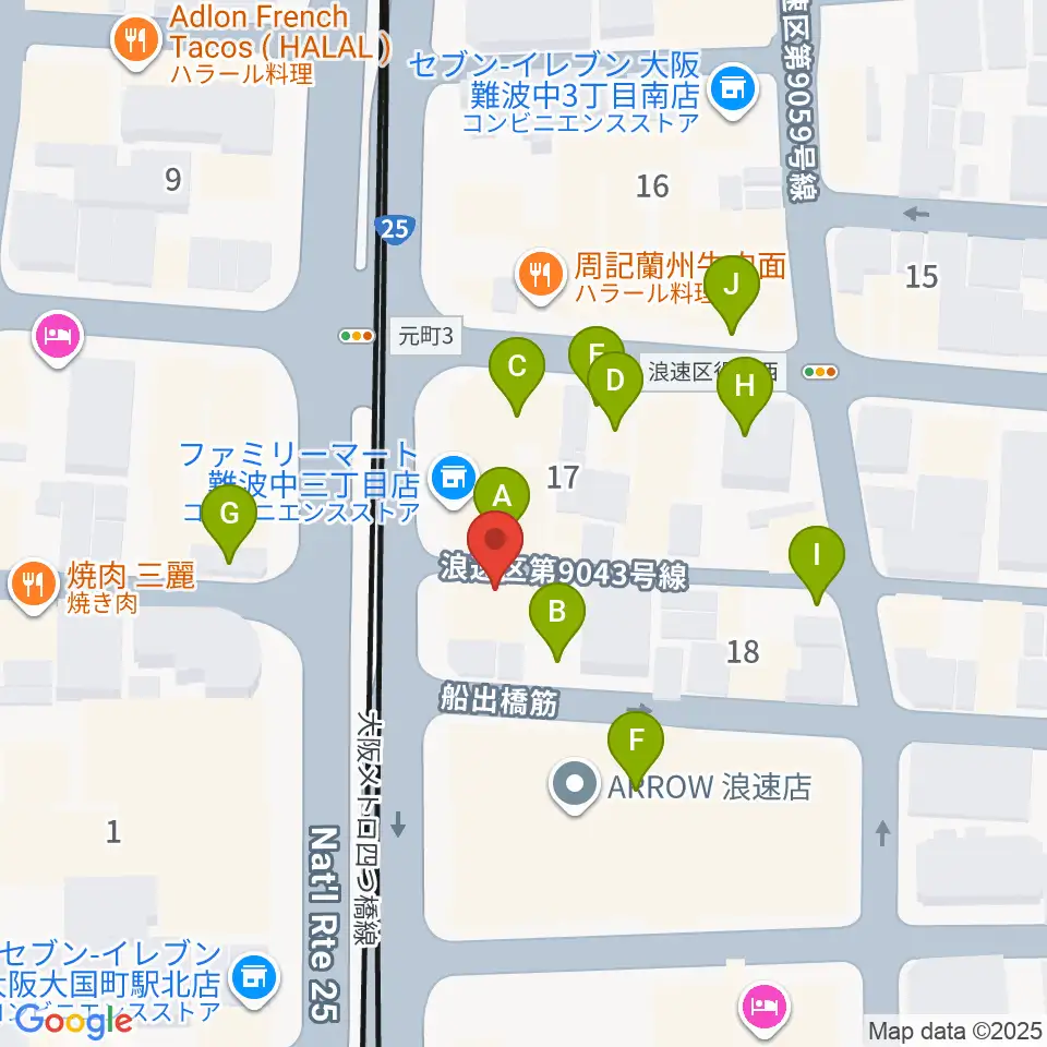 OMCグランドピアノスタジオ周辺の駐車場・コインパーキング一覧地図