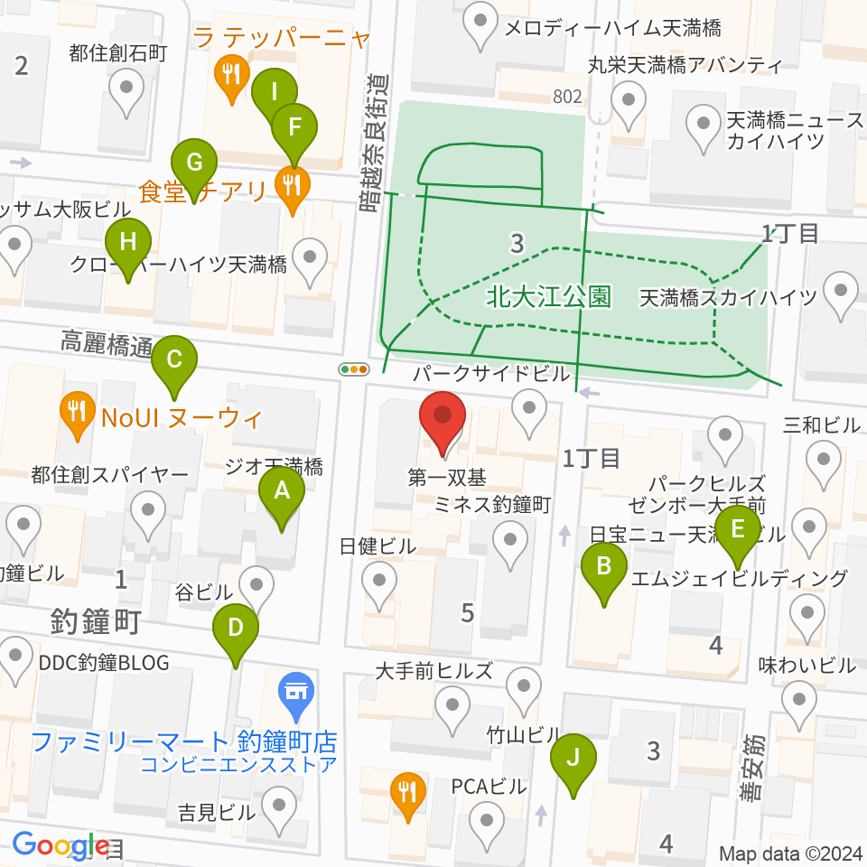 青山ハープ大阪ショールーム周辺の駐車場・コインパーキング一覧地図
