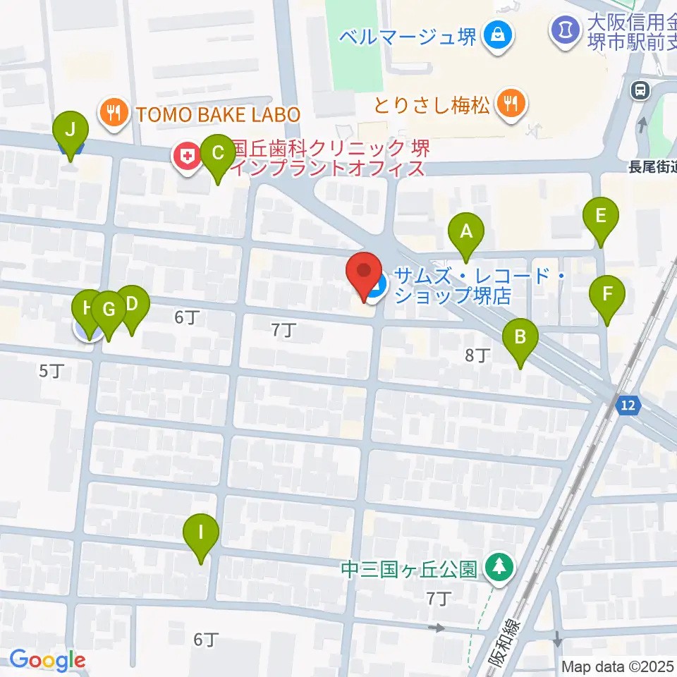 堺レッドハウス周辺の駐車場・コインパーキング一覧地図