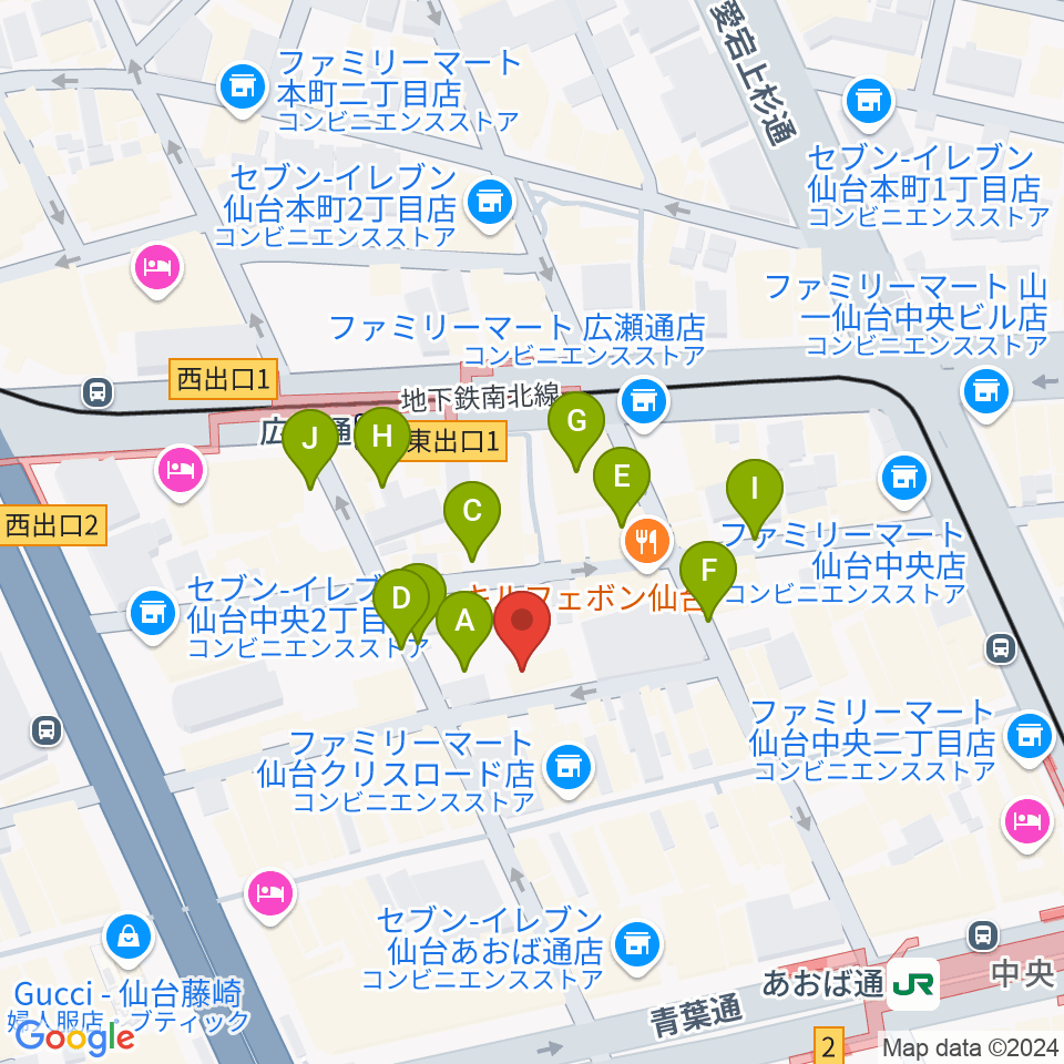 仙台enn 2nd・enn 3rd周辺の駐車場・コインパーキング一覧地図