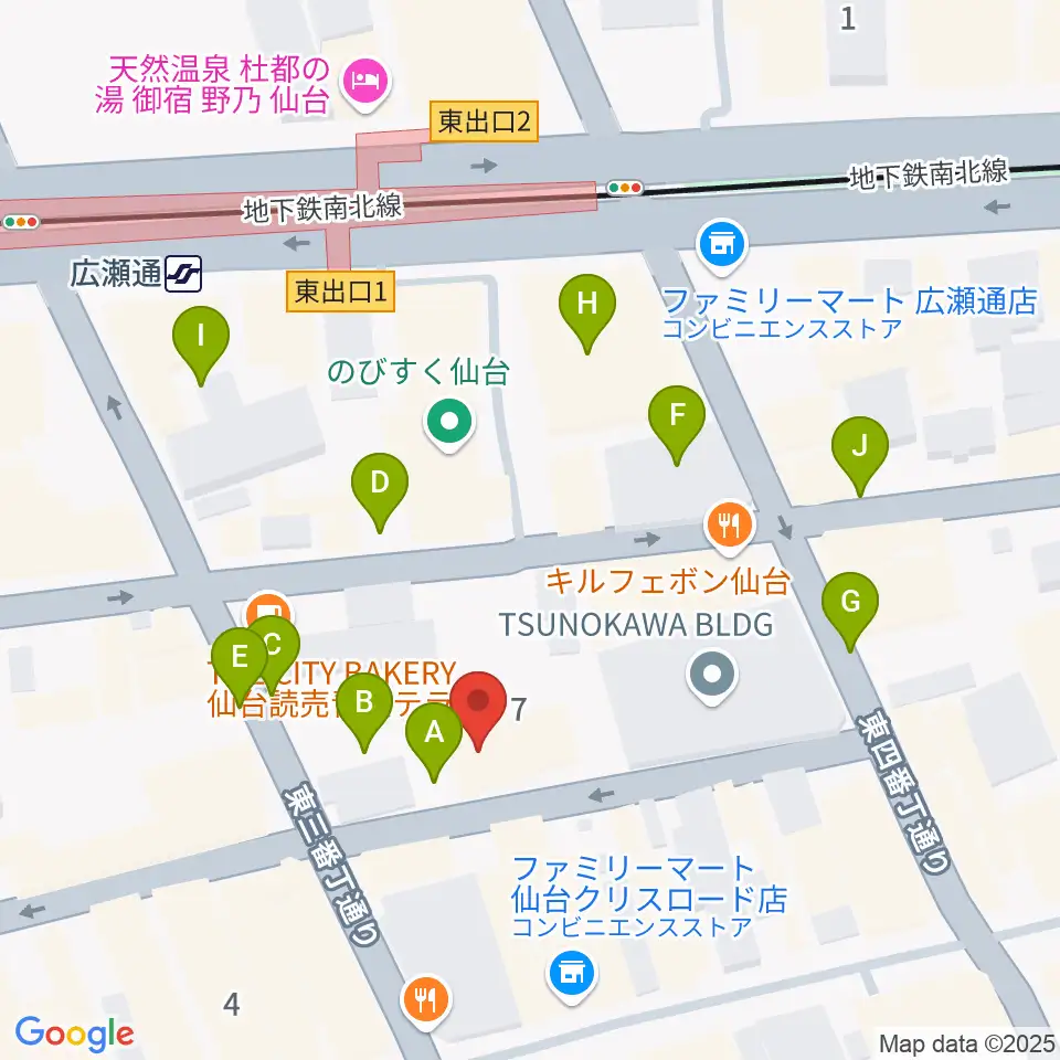 仙台enn 2nd・enn 3rd周辺の駐車場・コインパーキング一覧地図
