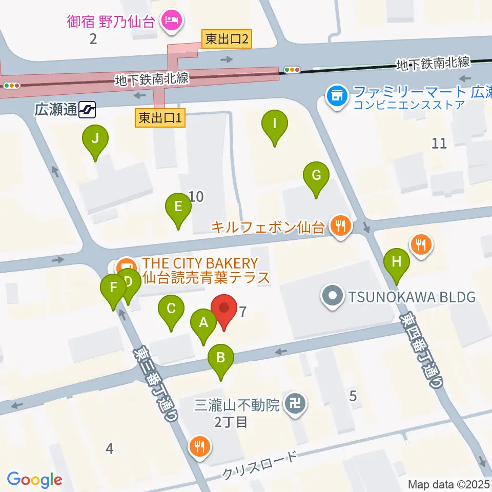 仙台enn 2nd・enn 3rd周辺の駐車場・コインパーキング一覧地図