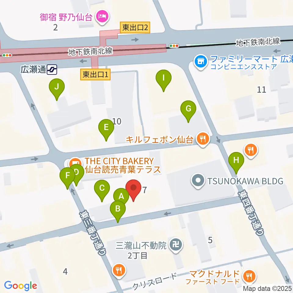 仙台enn 2nd・enn 3rd周辺の駐車場・コインパーキング一覧地図