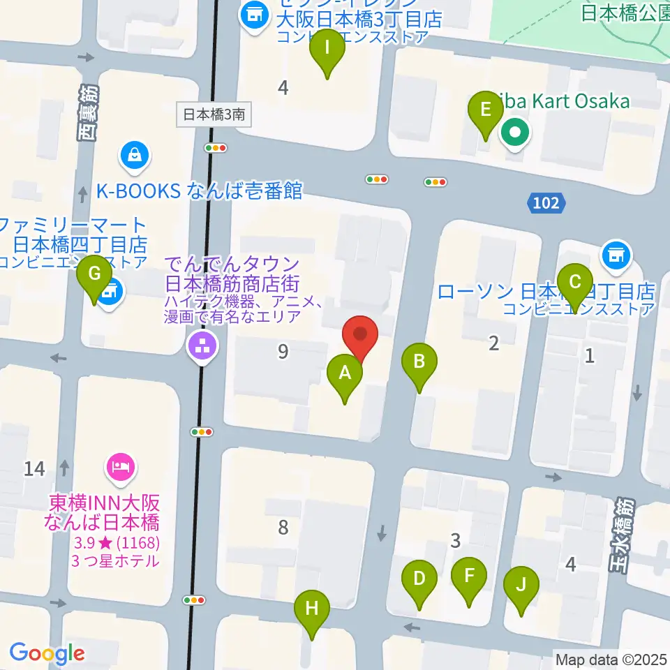 インディペンデントシアター2nd周辺の駐車場・コインパーキング一覧地図