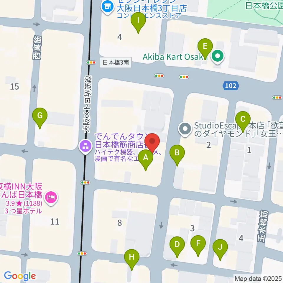 インディペンデントシアター2nd周辺の駐車場・コインパーキング一覧地図