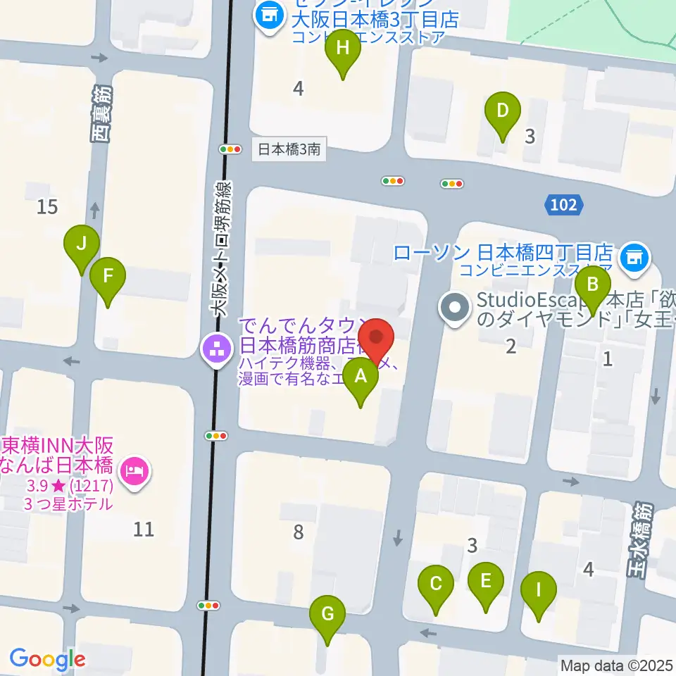 インディペンデントシアター2nd周辺の駐車場・コインパーキング一覧地図