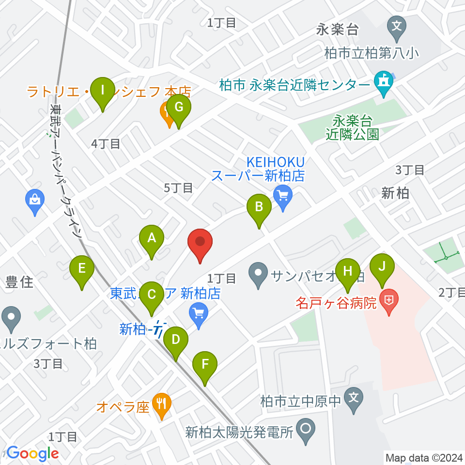 新柏パタータ周辺の駐車場・コインパーキング一覧地図