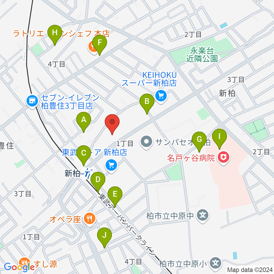 新柏パタータ周辺の駐車場・コインパーキング一覧地図