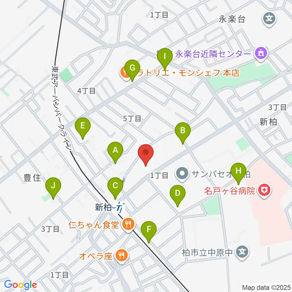 新柏パタータ周辺の駐車場・コインパーキング一覧地図