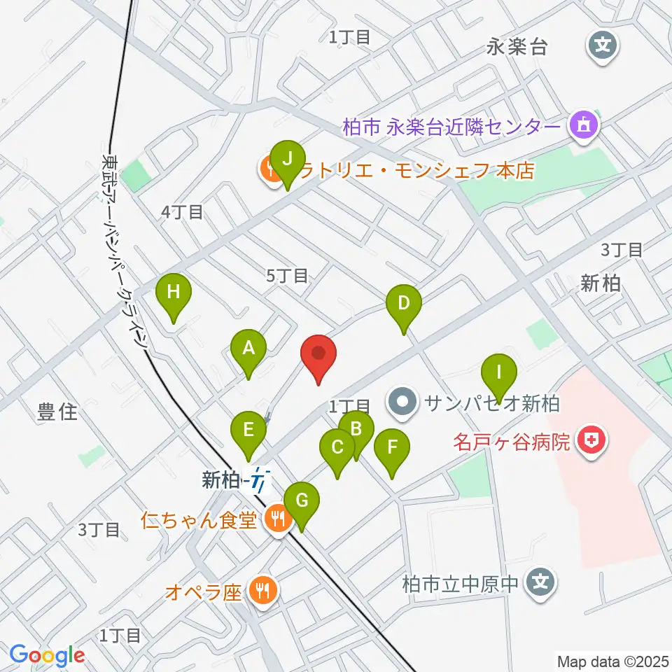 新柏パタータ周辺の駐車場・コインパーキング一覧地図