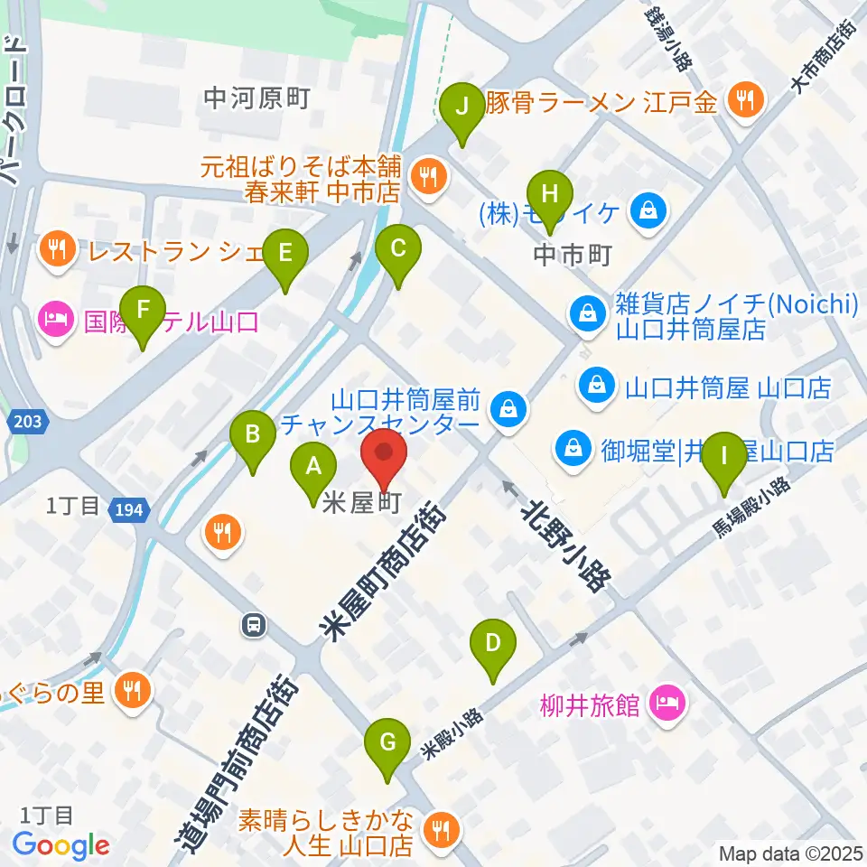 グランドミック三好屋楽器周辺の駐車場・コインパーキング一覧地図