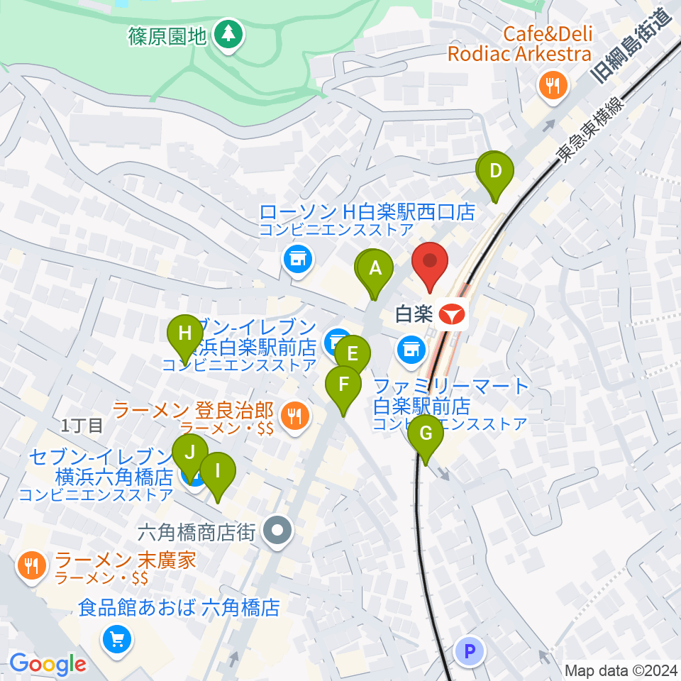 白楽ブルースエット周辺の駐車場・コインパーキング一覧地図