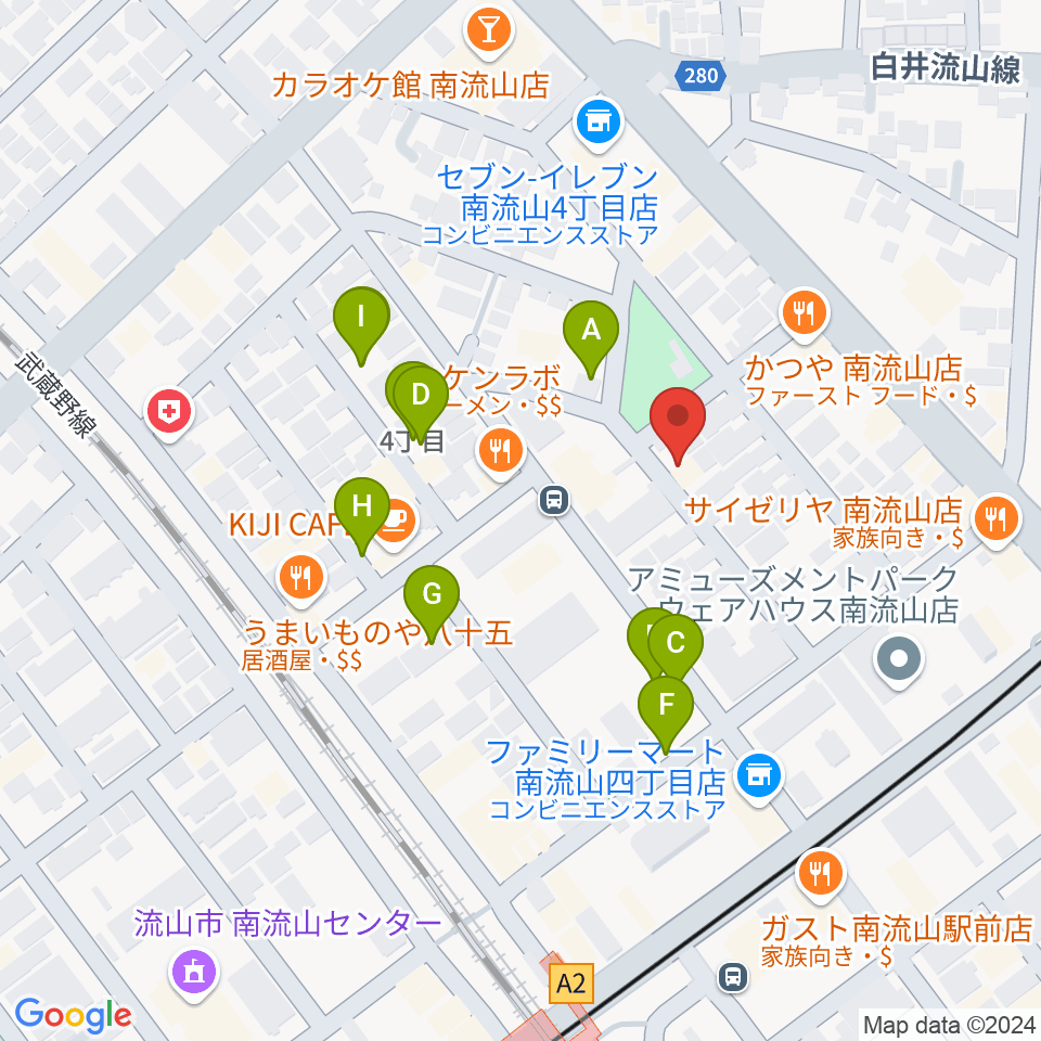 みみミュージック周辺の駐車場・コインパーキング一覧地図