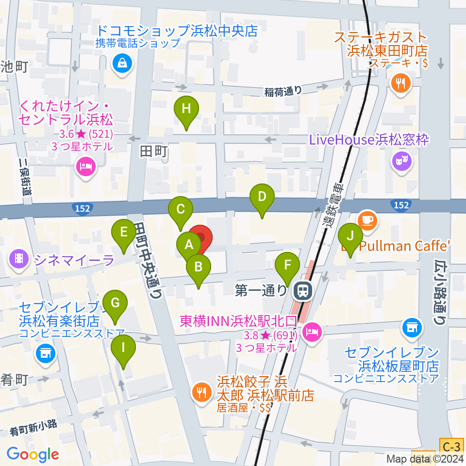 浜松ハァーミットドルフィン周辺の駐車場・コインパーキング一覧地図