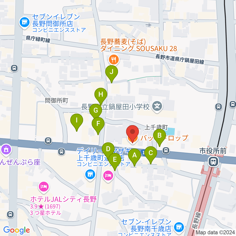 バックドロップ周辺の駐車場・コインパーキング一覧地図