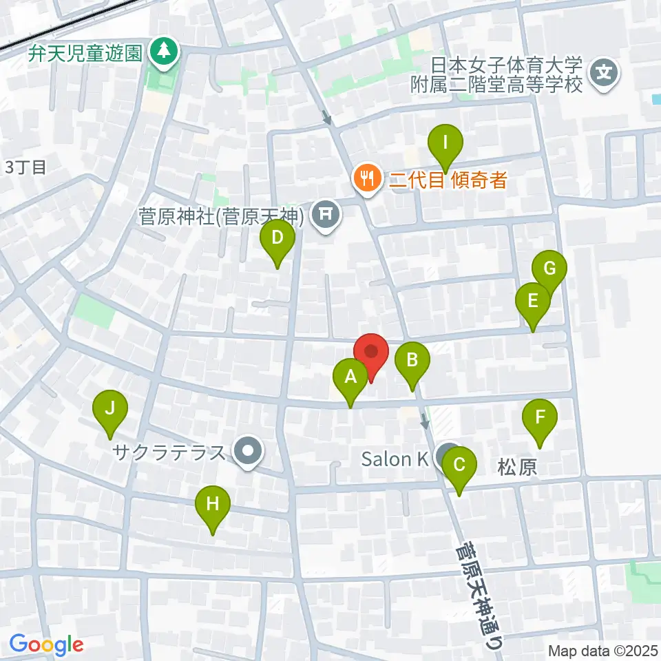 宇宙舘周辺の駐車場・コインパーキング一覧地図