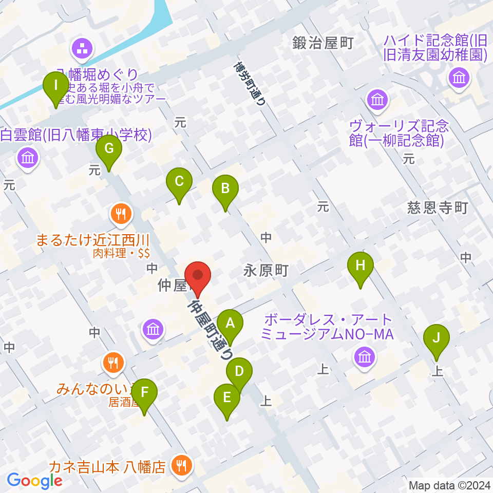 近江八幡 酒游舘周辺の駐車場・コインパーキング一覧地図