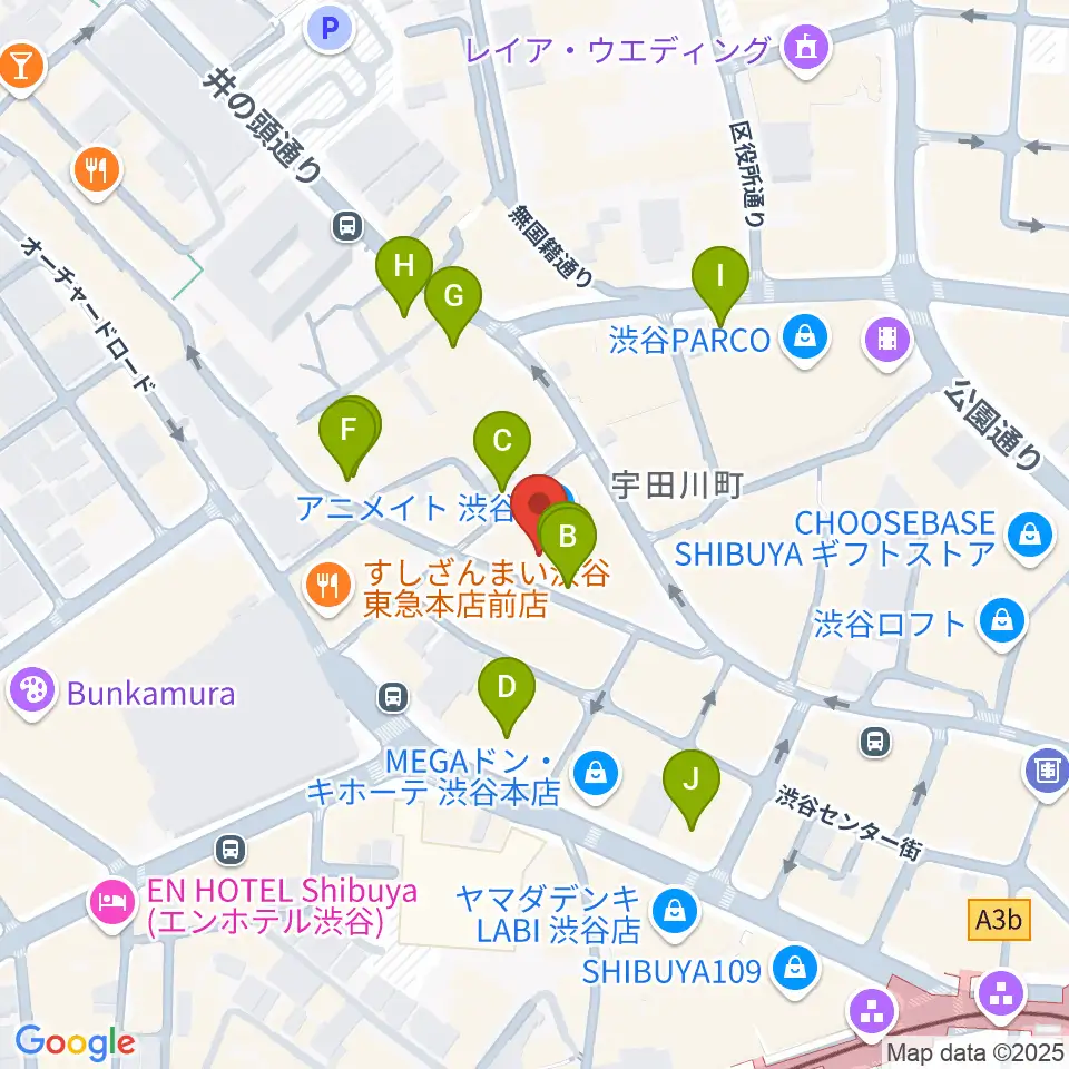 渋谷よしもと漫才劇場周辺の駐車場・コインパーキング一覧地図