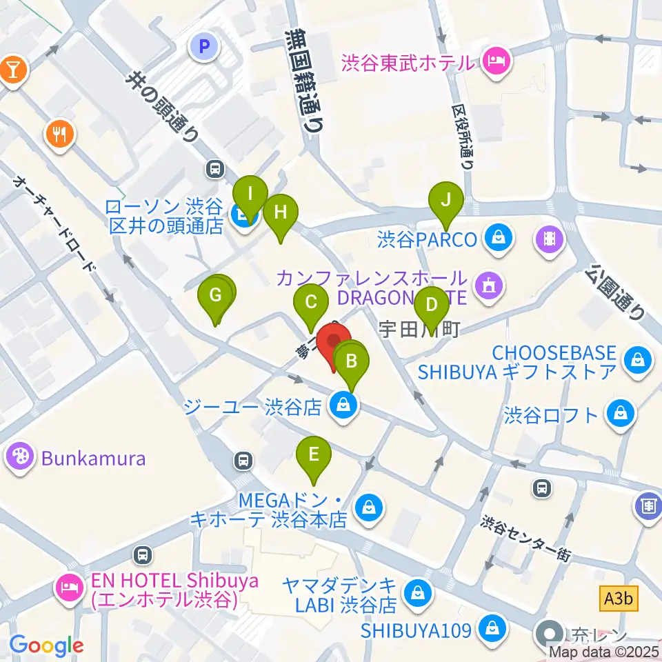 渋谷よしもと漫才劇場周辺の駐車場・コインパーキング一覧地図