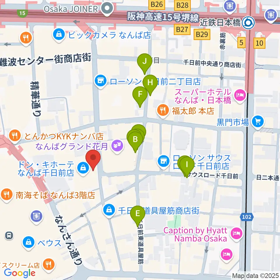 よしもと漫才劇場周辺の駐車場・コインパーキング一覧地図