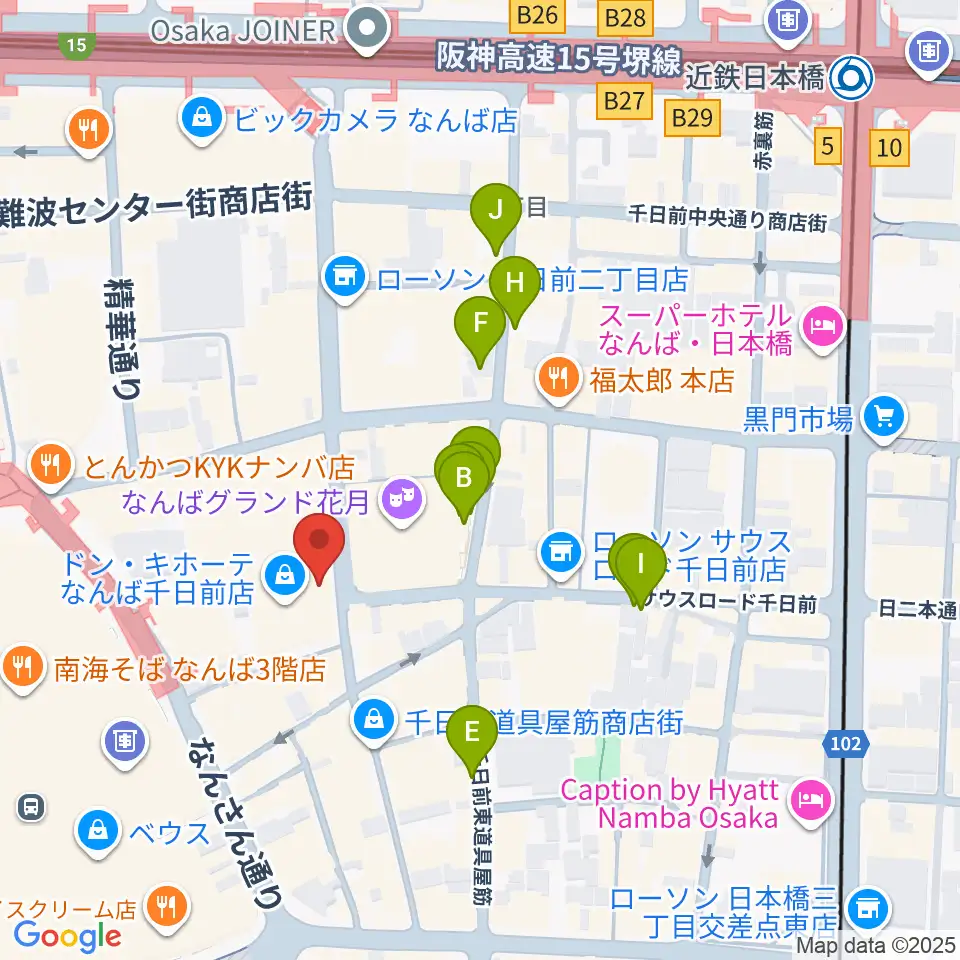 よしもと漫才劇場周辺の駐車場・コインパーキング一覧地図